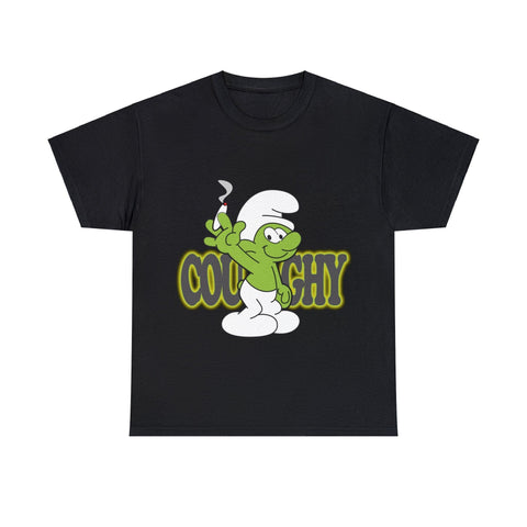 Coughy Character Unisex Tshirt Black / S