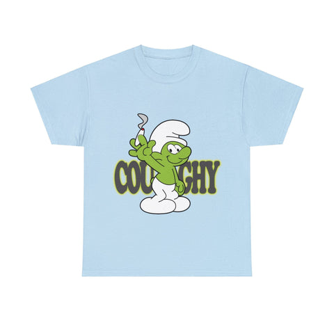 Coughy Character Unisex Tshirt Light Blue / S