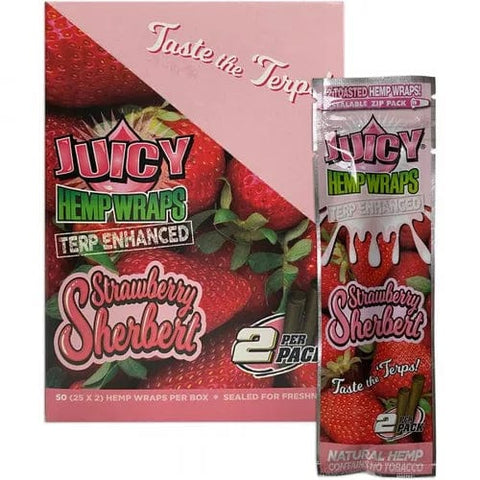 Juicy Hemp Wraps Strawberry Sherbert