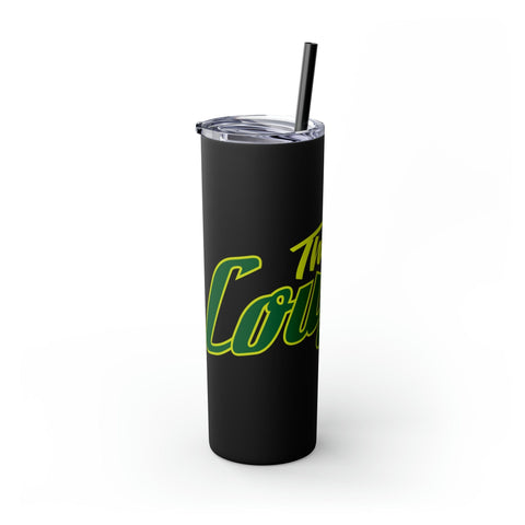 The Coughy Shop Skinny Tumbler with Straw, 20oz Matte / Black / 20oz