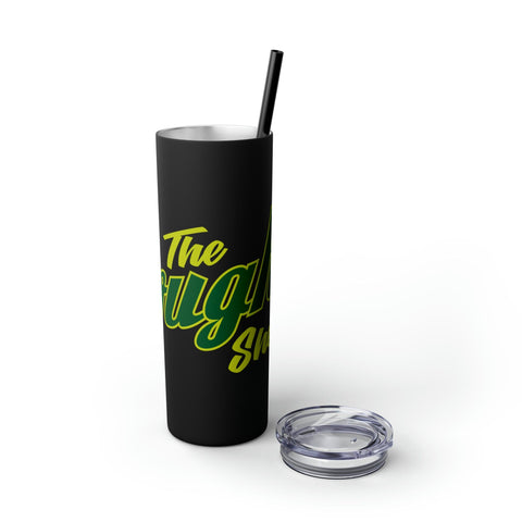 The Coughy Shop Skinny Tumbler with Straw, 20oz Matte / Black / 20oz