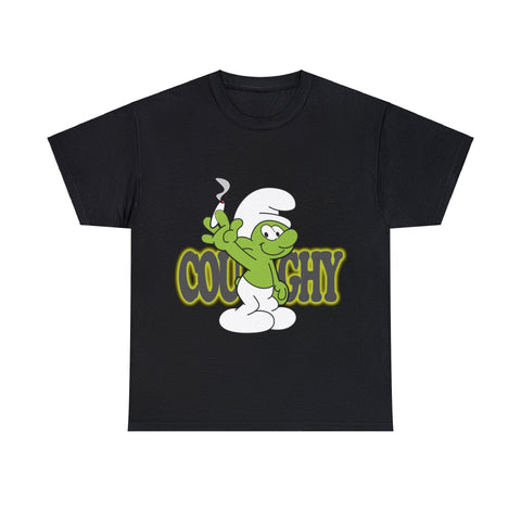 Coughy Character Unisex Tshirt Black / S