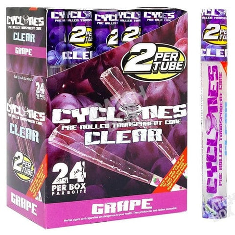Cyclone Pre Rolled Cones Grape Clear
